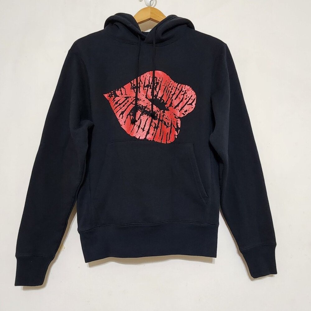La Ropa Hoodie Black Lips Size XS Kiss NWT New READ